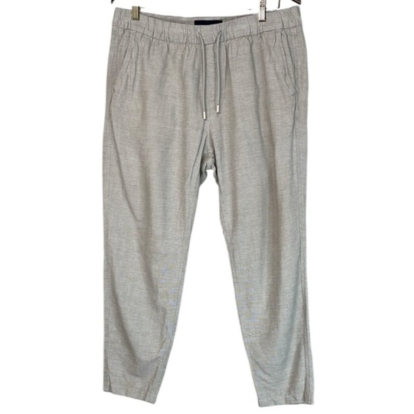 Abercrombie & Fitch Men’s Linen Blend Leisure Relaxed Fit Pants Grey XL *As Is* - Picture 2 of 14
